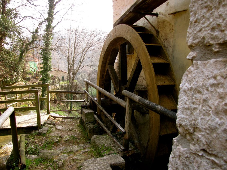 mill wooden wheel mossano valley of mills
