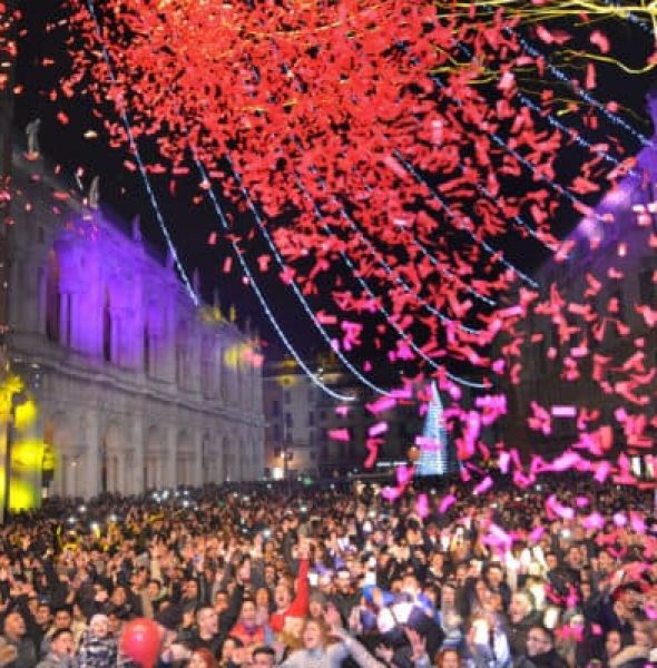 2018 New year&#8217;s eve party in downtown Vicenza